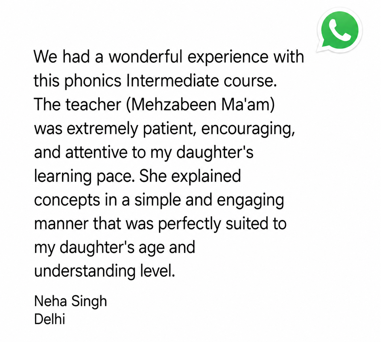 Parent testimonial 2 of 17