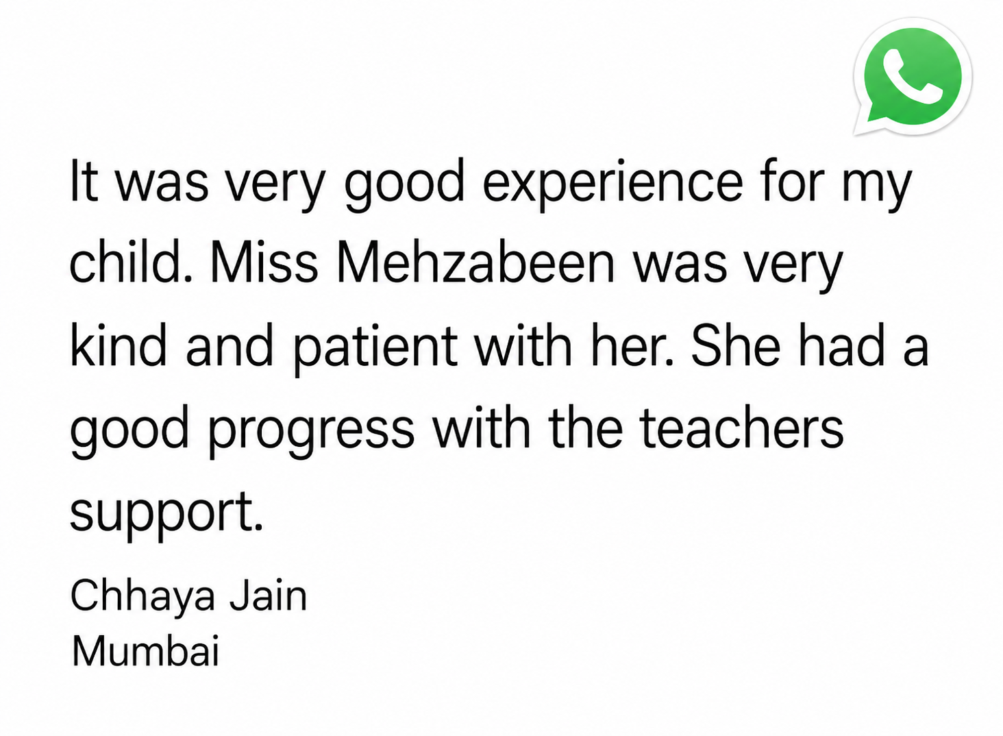 Parent testimonial 3 of 17